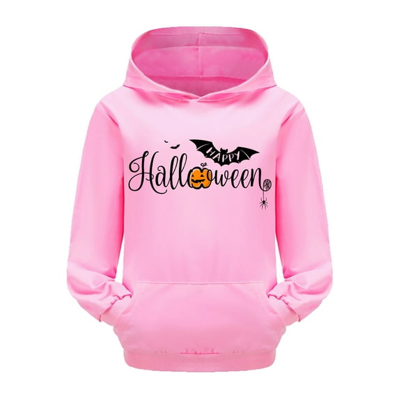 ZHOUCHANKIDS Sweatshirts Hoodies for Teen Girls Trendy Graphic Child Toddler Boys Girls Halloween Long Sleeve Cartoon Prints Warm Hoodie Pullover Tops Kids Sweater 10-11 Years