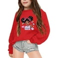 thumbnail image 1 of ZHOUCHANKIDS Sweatshirts for Teen Girls Y2k Kids Clothes Girls Cute Sweaters Autumn and Winter Part Letter Printed Round Neck Long Sleeved Shirts Cute Pullover 13-14 Years, 1 of 6