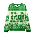 thumbnail image 1 of ZHOUCHANKIDS Christmas Sweatershirts Excel Christmas Sweatshirts for Women, Men Crew Neck Christmas Sweatershirts Green XXXL, 1 of 4
