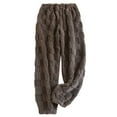 thumbnail image 1 of ZHOUCHANKIDS Women Sherpa Lined Sweatpants Winter Warm Lined Sweatpants Jogger Pants Coffee M, 1 of 3