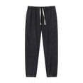thumbnail image 1 of ZHOUCHANKIDS Women's Casual Pants Summer Relax Fit Elastic Waist Heavyweight Washed Long Pants for Comfortable Everyday Wear in Fall Winter Season Black, 1 of 7