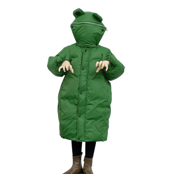 ZHOUCHANKIDS Women's Parkas Women's Autumn Winter Quilted Coat Jacket with Thick Warm Insulation for Cold Weather and Comfort Green L