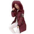 thumbnail image 1 of ZHOUCHANKIDS Women's Slim Fit Mid Length Winter Padded Jacket Down Alternative Insulated Plus Size Coat XL, 1 of 7