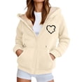 thumbnail image 1 of ZHOUCHANKIDS Women's Winter Warm Jackets Thick Sherpa Lined Zip up Hoodies Heavyweight Sweatshirt Coat Beige XXXL, 1 of 5