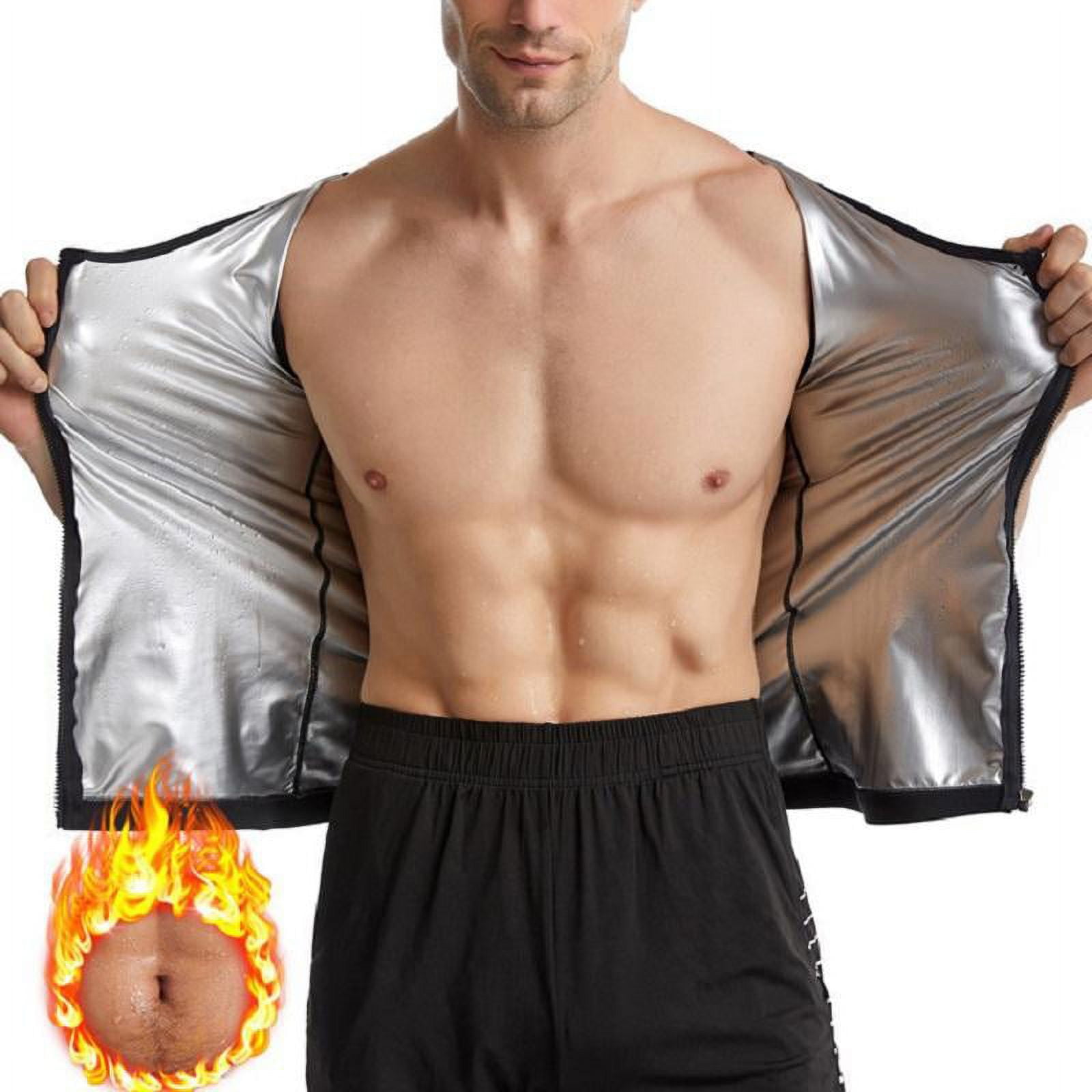 ZHOUJI Men' Sauna Suit Heat Trapping Shapewear Sweat Body Shaper Vest