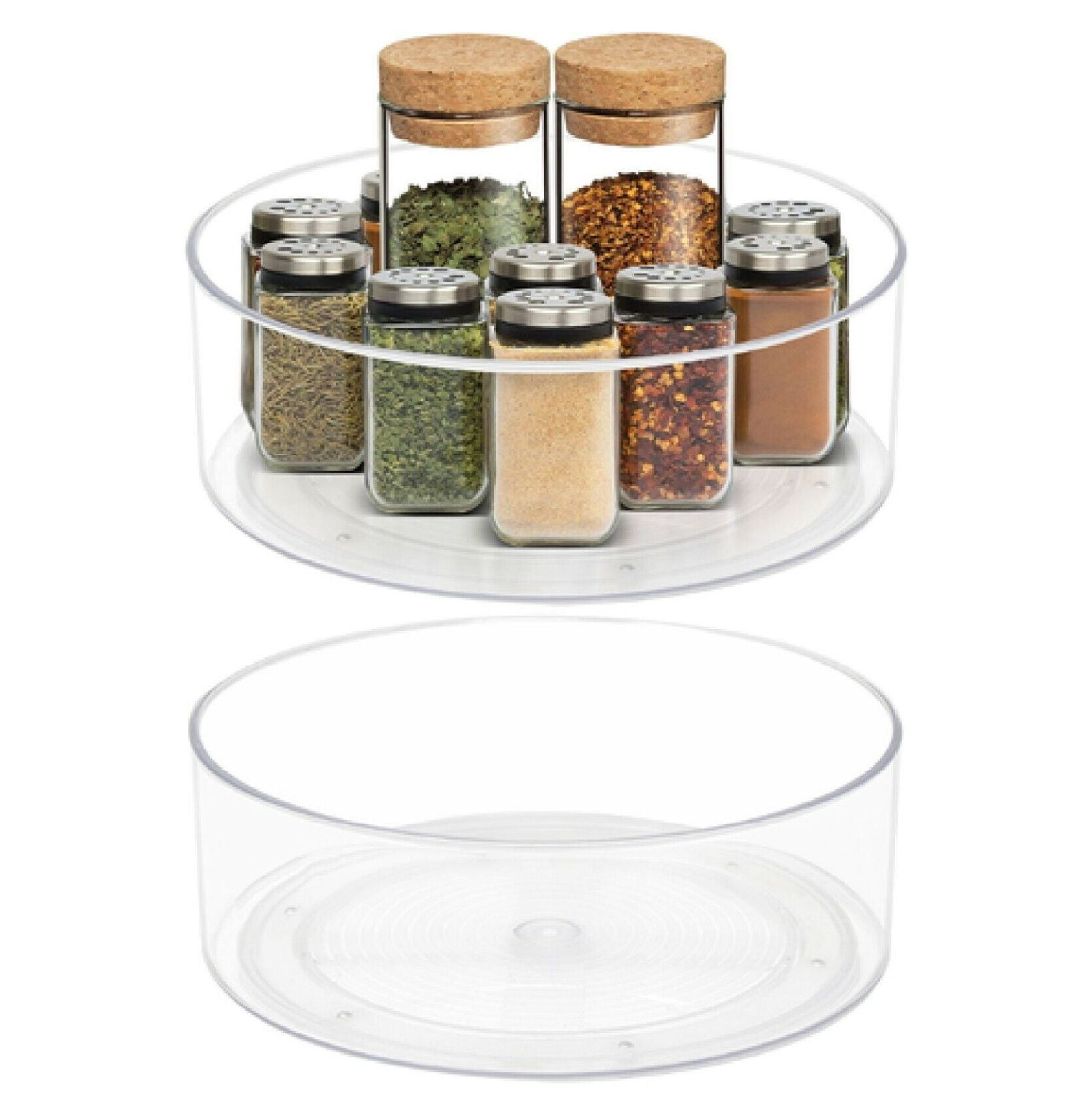 Sorbus 2 Pack Clear Lazy Susan Organizer