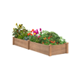 ZHOUJIA Raised Garden Bed Without Legs 14.85 Sq Ft Large Elevated Wood