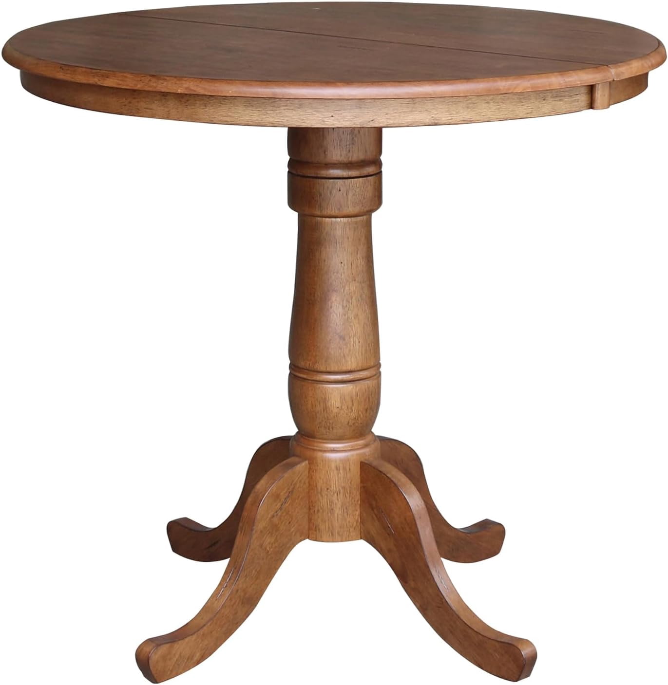 ZHOUYINGSM 36-Inch Round Pedestal Dining Table with 12-Inch Leaf