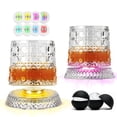 thumbnail image 1 of ZHOYIMIMI 360° Spinning Whiskey Glasses Set of 2, Rotating Crystal Tumblers with 8-Color LED Light Iceball Molds, 1 of 9