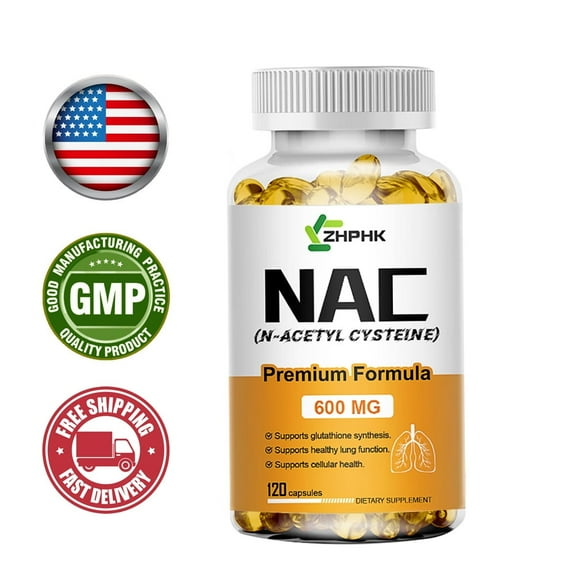 ZHPHK N-Acetyl Cysteine (NAC)-600 mg Enhance the Body's Immune Function 120 Capsules