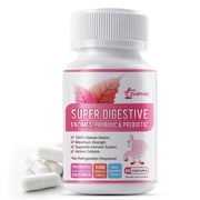 ZHPHK Ultra Digestive Enzyme Supplement Probiotic 60 Non-GMO Vegetarian Capsules