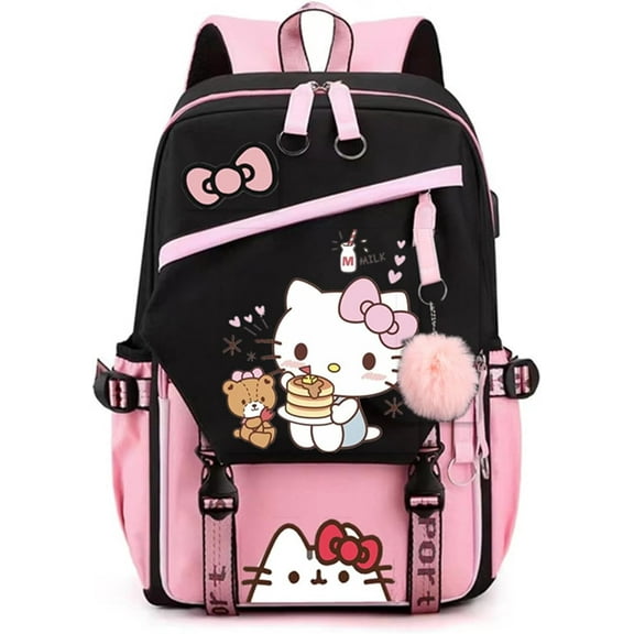 ZHQ Backpack Anime Cosplay Laptop Backpack With USB and Cute Cartoon Pattern