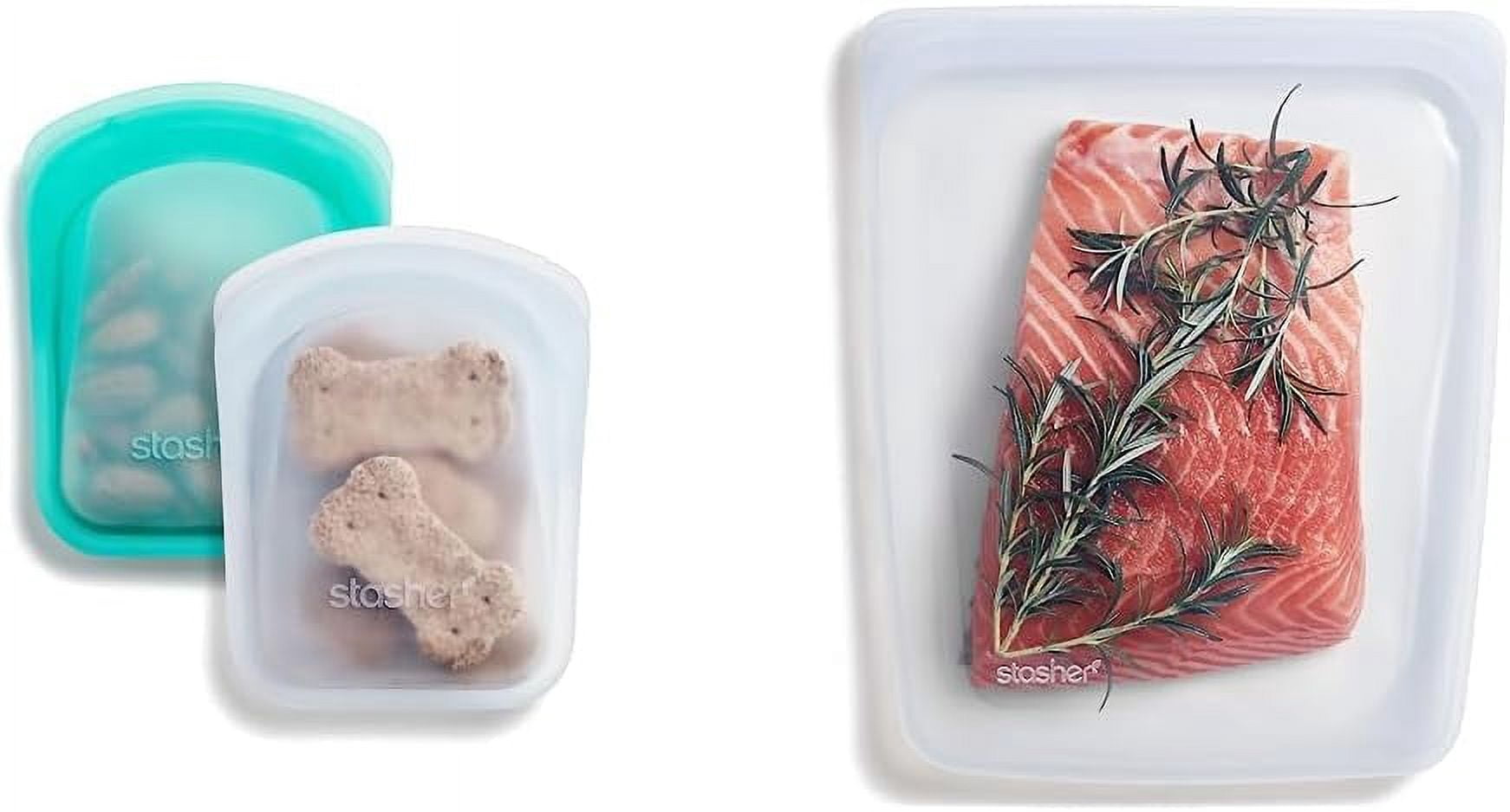 ZHQ Reusable Silicone Storage Bags, Food Storage Containers, Microwave ...