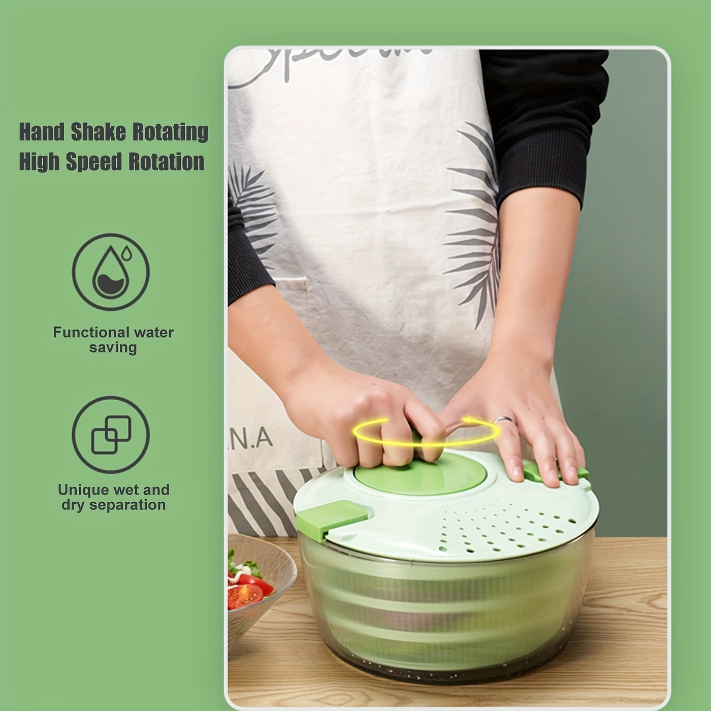 1.4 Quart Kitchen Small Mini Salad Spinner Bowl. Cook Pro