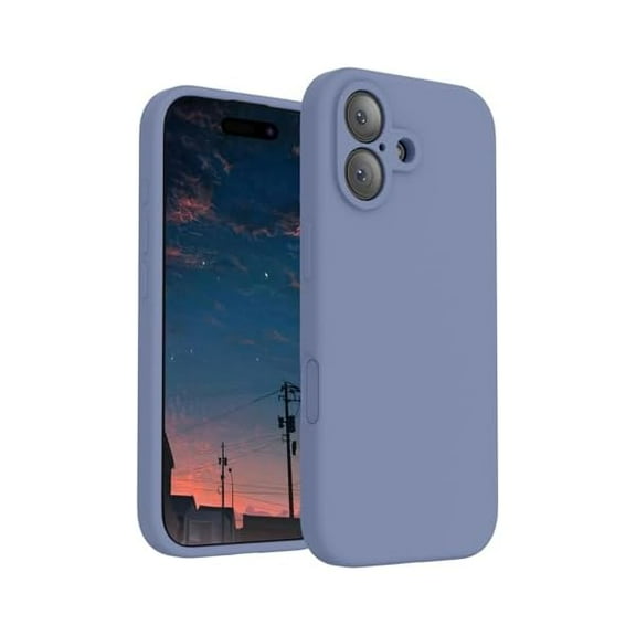 ZHU997 Magnetic for iPhone 17 Case, Compatible with MagSafe, [Integrated Silicone Camera Control Button] [Camera Protection] Anti-Scratch Microfiber Lining Phone Case, 6.3", Lavender Gray