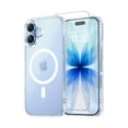 thumbnail image 1 of ZHU997 for iPhone 17 Case Clear with Screen Protector, [Compatible with Magsafe][Anti-Yellowing][Military-Grade Protection] Shockproof Slim Magnetic Phone Case Cover, Transparent, 1 of 1