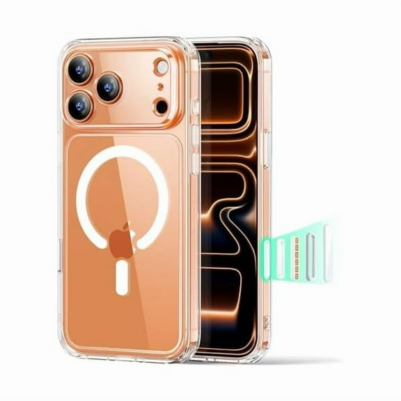 ZHU997 for iPhone 17 Pro Case, Camera Control, Compatible with MagSafe, Shockproof Military-Grade Protection, Magnetic Phone Case for iPhone 17 Pro, Classic Hybrid Case, Clear