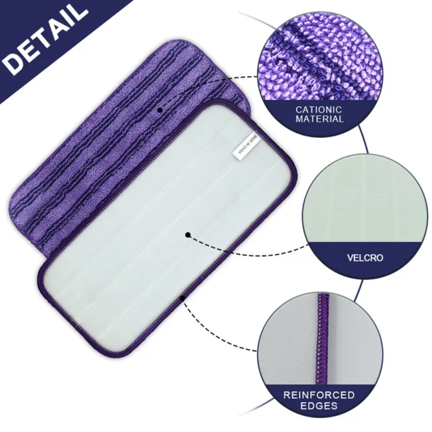 KCarpoly 4-Pack Microfiber Mop Pads - Ultra-Fine Fiber Refills For 16x8.4 Inch Flat Mops