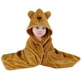 thumbnail image 1 of ZHUASHUM Animal Hooded Soft Children'S Hooded Cloak Cartoon Baby Coral Kids Bath Towel, 1 of 4