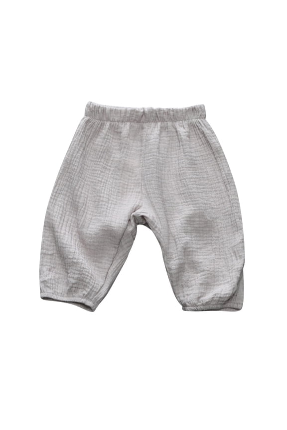 Baby Boys Girls Pants Toddler Kids Baby Boy Elastic Basic Long Pants Bloomers Casual Joggers 2-3 Years Grey