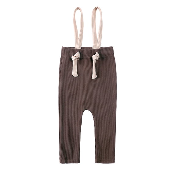 ZHUASHUM Baby Pants For Boys Girls Girl Soild Pants Overalls Casual Trousers Color Block Children'S Belly Overalls Clothes Brown,Size:12-18 Months