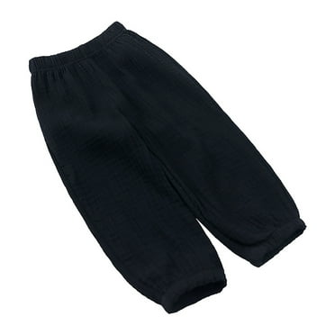 ZHUASHUM Baby Pants For Boys Summer Straight Leg Solid Color Trousers Relax Fit Casual Pants Sweartpants Comfortable Wear Dark Blue 18-24 Months
