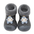 thumbnail image 1 of ZHUASHUM Baby Shoes For Boys Girls Baby Home Slippers Cartoon Warm House Slippers For Lined Winter Indoor Shoes Grey.Size 18-24 Months, 1 of 4