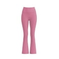 thumbnail image 1 of ZHUASHUM Girl'S Pants Relax Fit Trousers Straight Leg Solid Color Sweartpants Flare Pants Comfortable Wear Pink 8-9 Years, 1 of 4