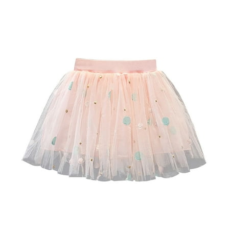 Zhuashum Girls' Short Skirt Summer Fashion Skirt Princess Skirt Girls' Baby Skirt,Size:5-6 Years