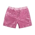 thumbnail image 1 of ZHUASHUM Girls Shorts Toddler Sparkly Sequins Elastic Waist Birthday Shorts Pants Party Shorts Pink 2-3 Years, 1 of 7