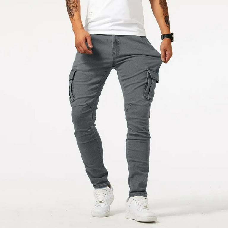 ZHUASHUM Jeans For Men Fashion Oversized Ripped Slim Jeans ZHUASHUM Jeans For Men Fashion Oversized Ripped Slim Jeans