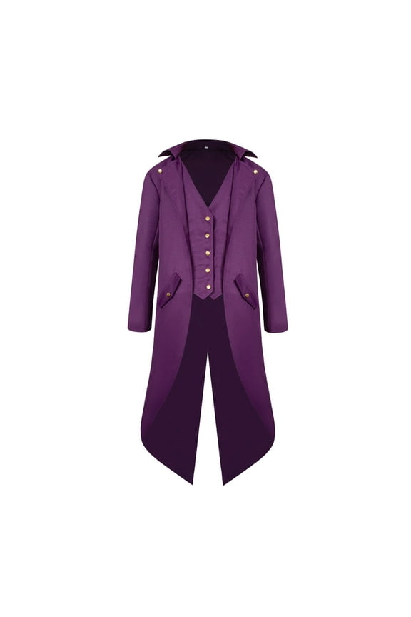 Kid Coats For Boys Girls Solid Color Long Sleeve Big Kids Regency Tailcoat Wear Frock Coat 16-17 Years