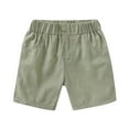 thumbnail image 1 of ZHUASHUM Kid Pants For Boys Girls Toddler Children Pull On Soild Sports Jogger Workout Cargo Casual Trousers Shorts Green,Size:5-6 Years, 1 of 3