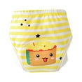 thumbnail image 1 of ZHUASHUM Kid Pants For Girls Boys High-Waisted Waterproof Diaper Cute Learning And Leak-Proof Pants Cartoon Pants Yellow 3-4 Years, 1 of 3
