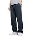 thumbnail image 1 of ZHUASHUM Men Sweatpants Solid Color Mesh Loose Casual Straight Bottom Drawstring Jogging Pants Running Exercise Training Basketball Pants Gy1 Xxxl, 1 of 8