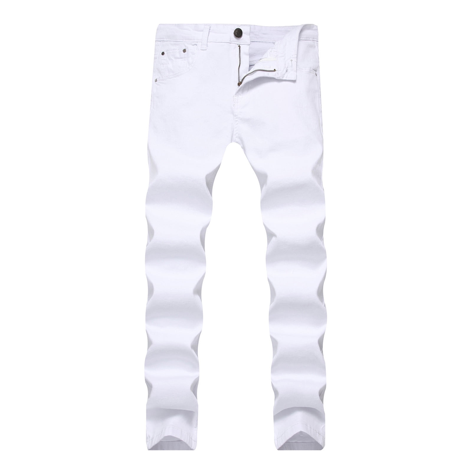 ZHUASHUM Mens Pants Slim Fit Straight Tube Retro Hop Pants Street Jeans ...