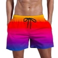 thumbnail image 1 of ZHUASHUM Mens Shorts Fashionable And Comfortable Gradient Beach Pants Hawaiian Bathing Suit Orange Xl, 1 of 4