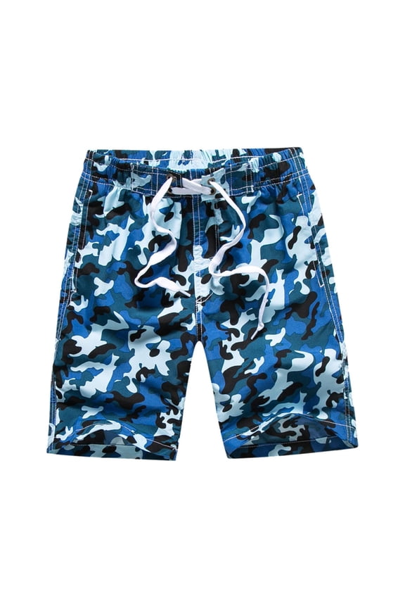 Boys Pants 6-7 Years Summer Swimwear Kids Bathing Suit Toddler Swim Pants Shorts Swimming Pull On Trunks Swimsuit Light Weight Daily Wear Blue