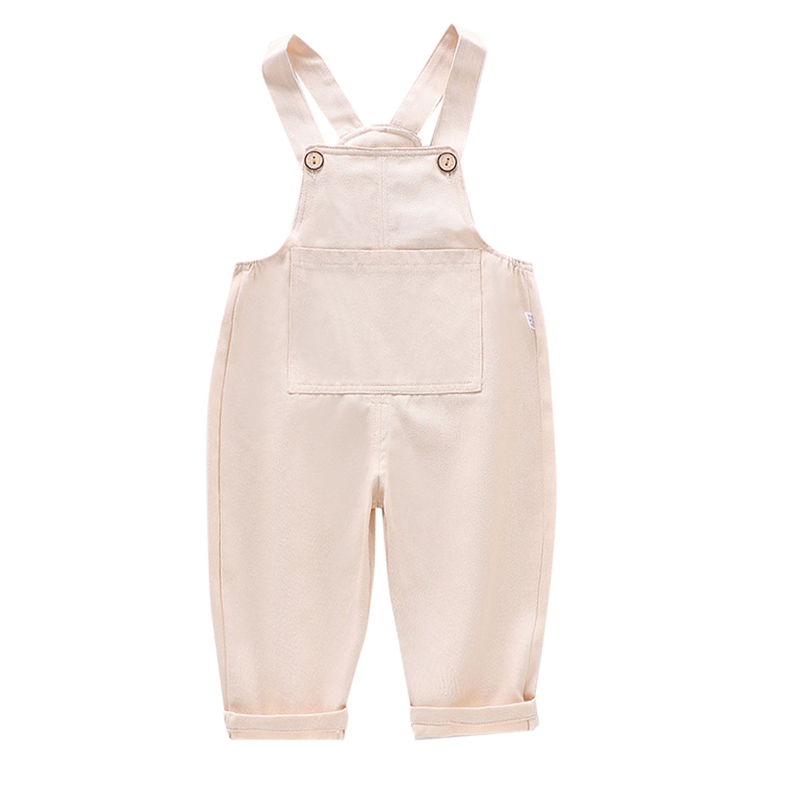 ZHUASHUM Pants For Baby Girls Relax Fit Trousers Straight Leg Solid Color Sweartpants Jumpsuit Kid Clothes Beige 18-24 Months