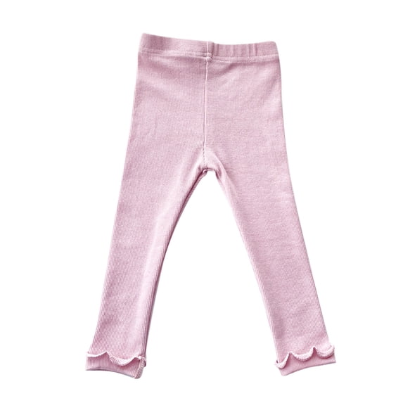ZHUASHUM Pants For Baby Girls Toddler Simple Fashion Soild Soft Dance Pants Leggings Pink 3-6 Months