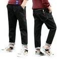 thumbnail image 1 of ZHUASHUM Pants For Boys Relax Fit Trousers Straight Leg Solid Color Sweartpants Denim Jeans Summer Kid Clothes Bk3 5-6 Years, 1 of 9