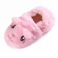 thumbnail image 1 of ZHUASHUM Shoes For Boys And Girls Childrens Girl Cotton Slippers Cute Cartoon Cat Ear Warm Indoor Non Cotton Slippers Pink.Size 3.5-4.5 Years, 1 of 9