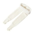 thumbnail image 1 of ZHUASHUM Socks For Baby Boys Girls Toddler Lined Cable Knit Tights Cotton Footed Leggings Pantyhose Stocking Pants White 12-24 Months, 1 of 3