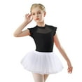 thumbnail image 1 of ZHUASHUM Summer Outfits For Girls 2024 Kid Ballet Dance Dress Lace Short Sleeve Leotards With Removable Tutu Skirt Girl Clothes Set Black 5-6 Years, 1 of 9