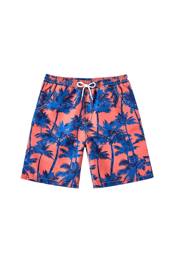 Swimming Trunks Boys Big Child Beach Pants Swimming Short Pants Boys Casual Shorts Sunscreen Five Minute Beach Swimsuit Dark Blue 9-10 Years