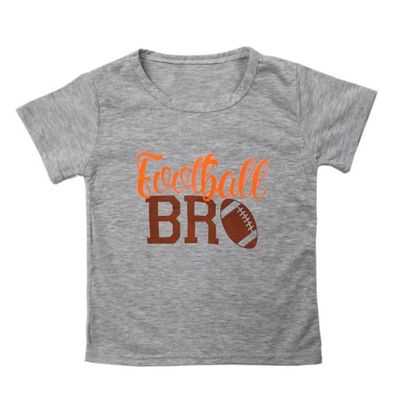 ZHUASHUM Tops For Boys Girls Sweet Round Neck Short Sleeve Letter Prints Shirts For Teen Kids Child Rugby Football T Shirt Fans Gift Tops Outdoor Play T Shirt 1-2 Years Gy2
