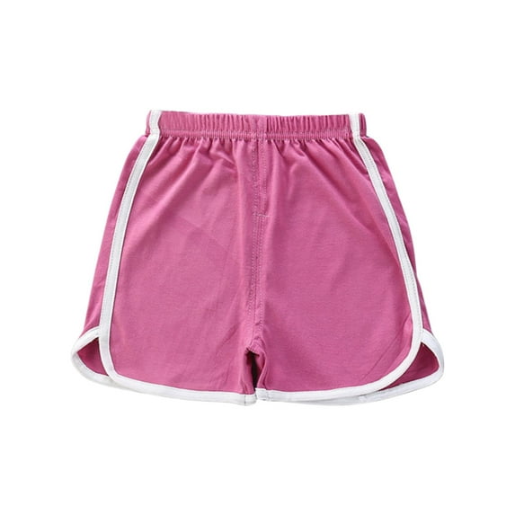 ZHUASHUM Trousers For Boys Girls Children'S Nickel Sweatpants Summer New Cotton Children'S Solid Color Fashion Single Casual Shorts,18-24 Months Hot Pink
