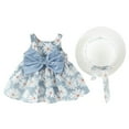 thumbnail image 1 of ZHUASHUM dresses for teens Toddler Baby Kids Girls Floral Flowers Dress Hat Outfits easter clothes Light blue,Size:18-24 Months, 1 of 4