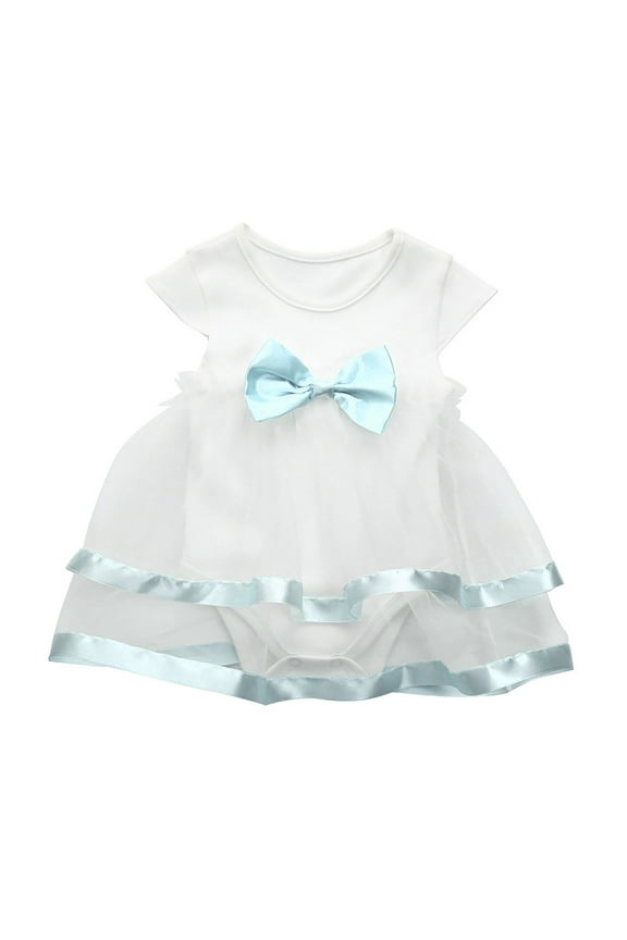 girls Dresses Party Baby Birthday Girls Bow Romper Jumpsuit Dress Tutu Skirt easter clothes White,Size:12-18 Months