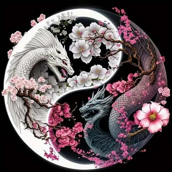 ZHUDENGXJL Taichi Dragon Diamond Painting Art Kit